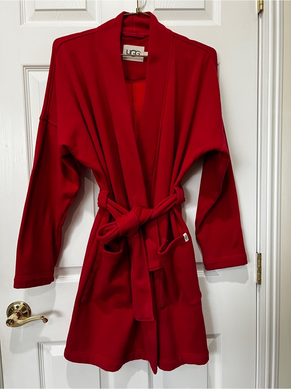 Ugg Braelyn Short Kimono Plush Fleece Robe Size Medium With Pockets Long Sleeve
